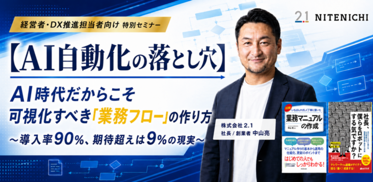 【AI自動化の落とし穴】 AI時代だからこそ可視化すべき「業務フロー」の作り方 ~導入率90%、期待超えは9%の現実~