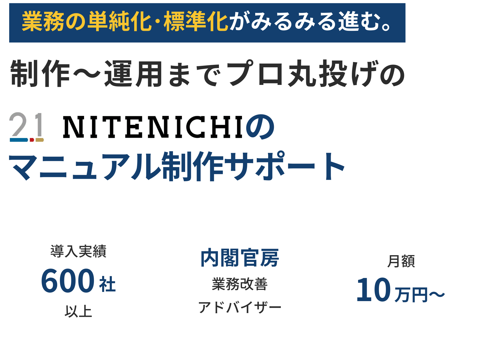 制作〜運用までプロ丸投げのマニュアル制作サポートサービス